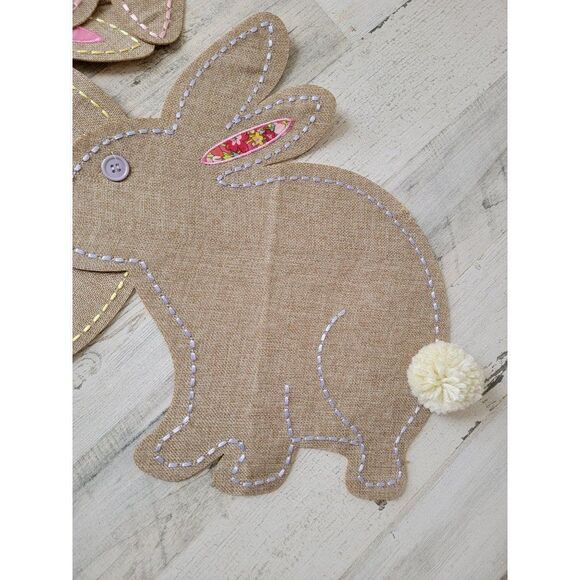 Easter Bunny Banner table runner home decor fabric - Picture 7 of 10